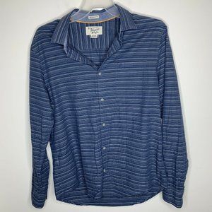Penguin By Munsingwear Mens XL Blue Striped Shirt